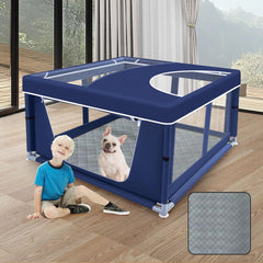 XVISHX puppy playpen cover providing shade and safety outdoors