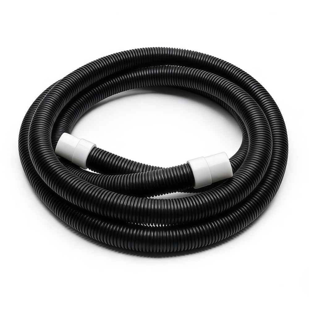 XwaYexa ribbed hose close-up shows durable reinforced polymer construction for reliable filtration.