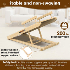 XXBEN dog ramp demonstrates five height options for versatile furniture access