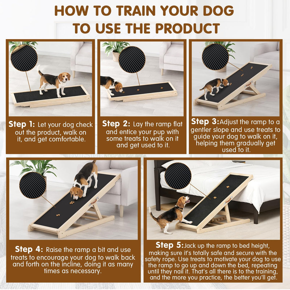 X XBEN dog ramp used on bed, couch, and car