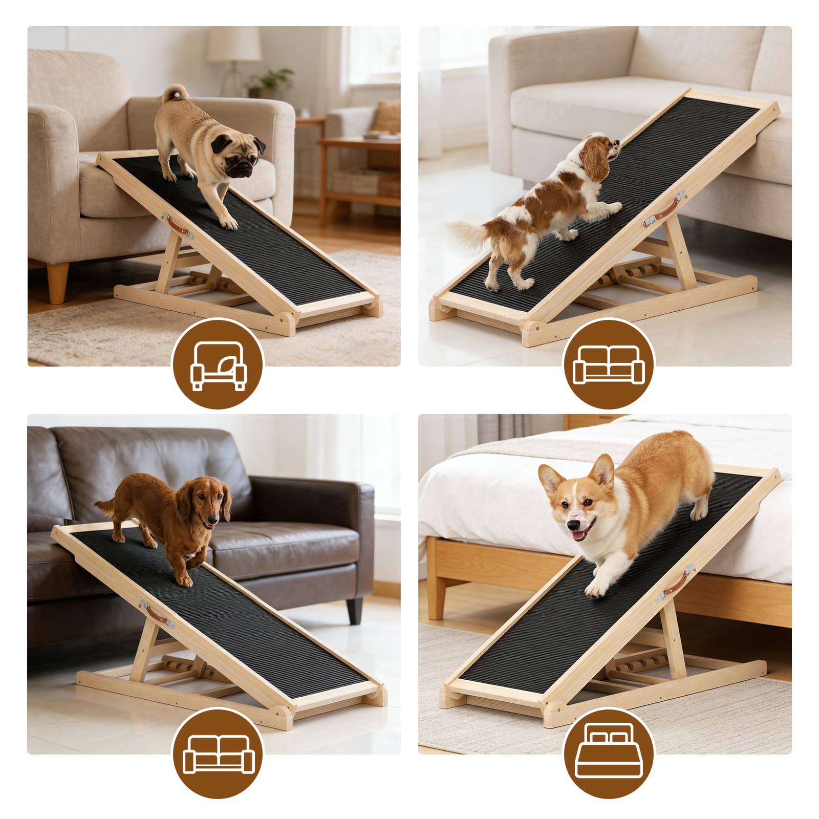 X XBEN wooden ramp folded for easy transport