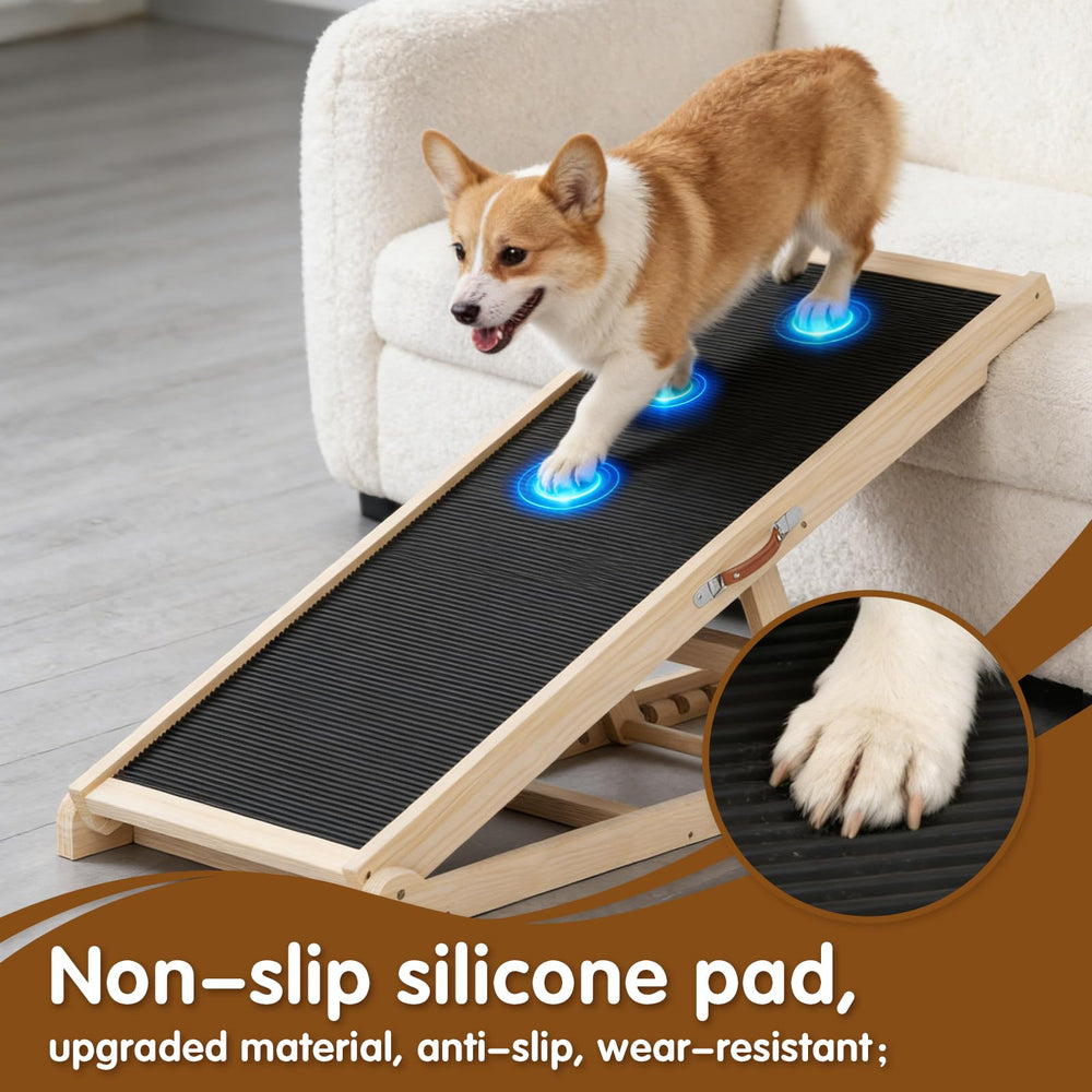 X XBEN wooden ramp folded flat for compact storage