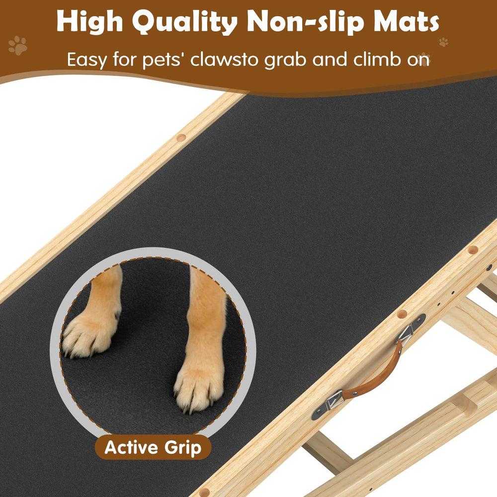 XXBEN Non-slip silicone mat provides paw-friendly traction during climbs.