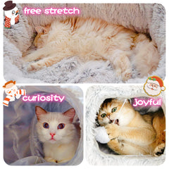 XxingSheep cat tunnel bed peekaboo entrance ideal for hide-and-seek