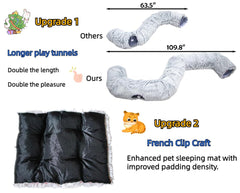 XxingSheep plush multi-layer design for multiple cats to share