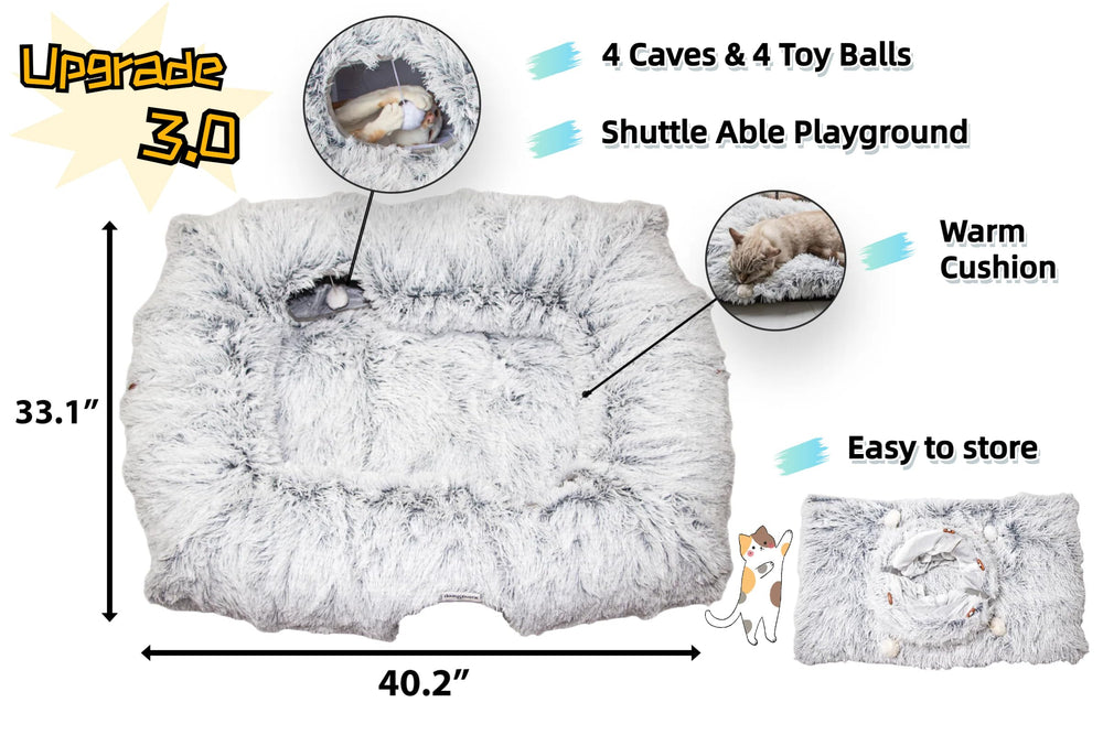 XxingSheep cat tunnel peekaboo toy invites interactive exploration and fun.