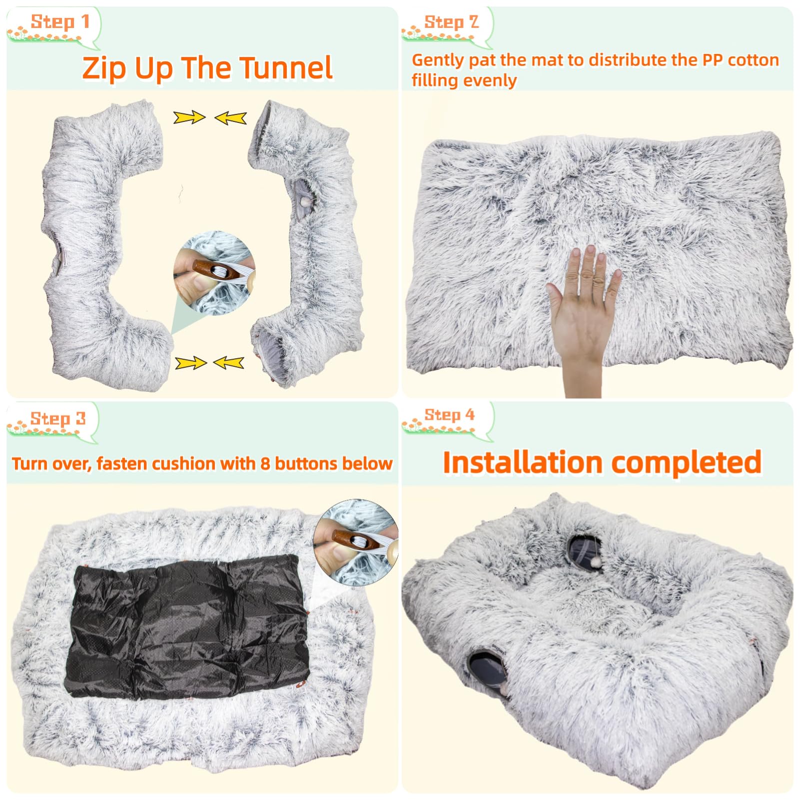 XxingSheep foldable cat bed is easy to clean and store.