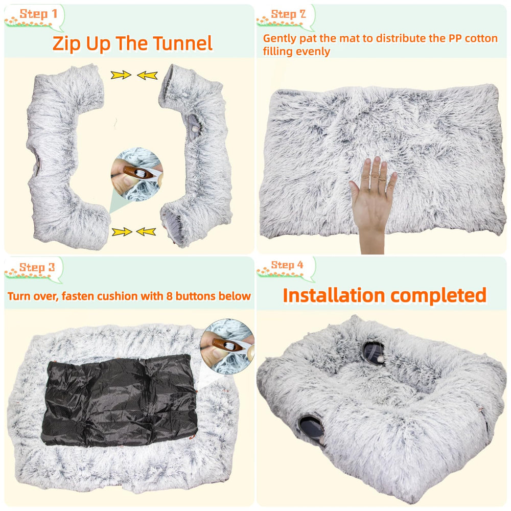 XxingSheep foldable cat bed is easy to clean and store.
