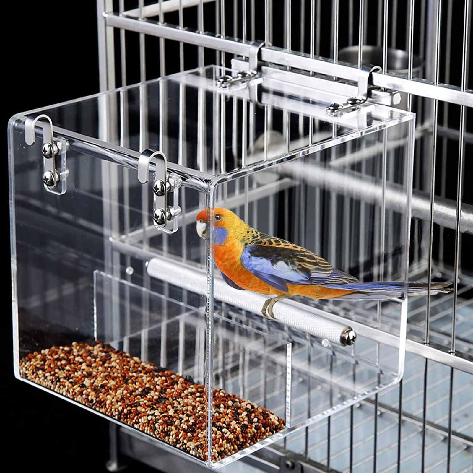 Xxmbbjy No Mess Bird Feeder seed catcher keeps cage tidy and reduces waste