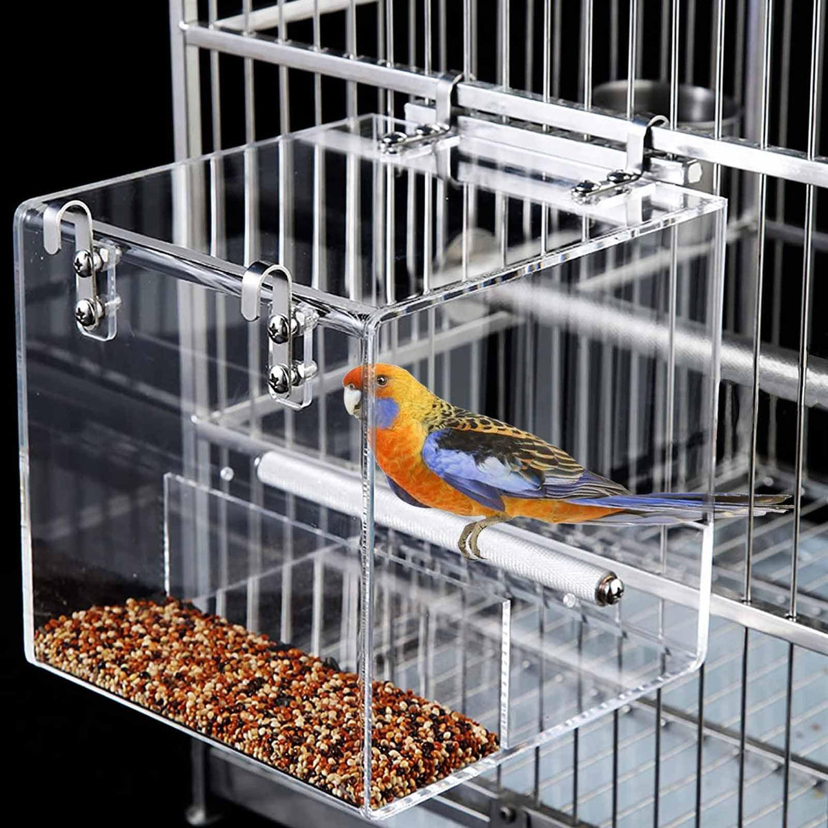 Xxmbbjy No Mess Bird Feeder seed catcher keeps cage tidy and reduces waste