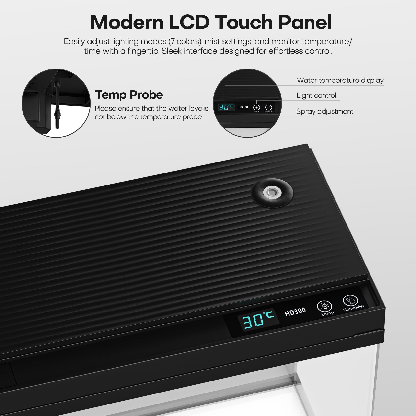 Xyingshine touchscreen control panel for easy adjustments.