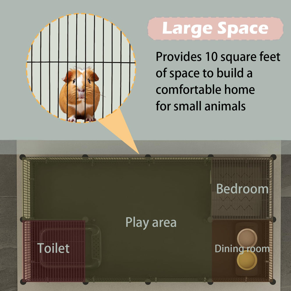 Xymoso DIY guinea pig cages door entry shows pet-friendly access for easy handling.