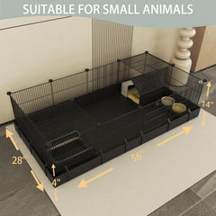 Xymoso DIY guinea pig cages panel assembly demonstrates easy setup and secure framing.