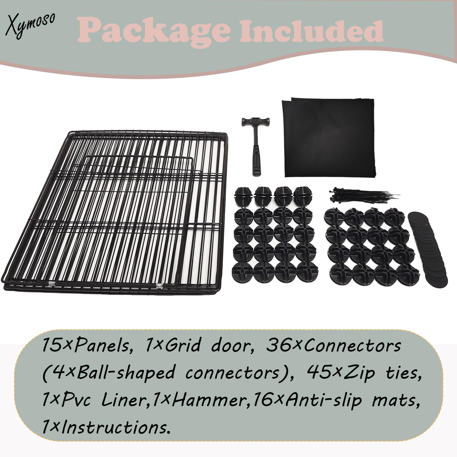 Xymoso DIY guinea pig cages sturdy design offers lasting stability and safety.