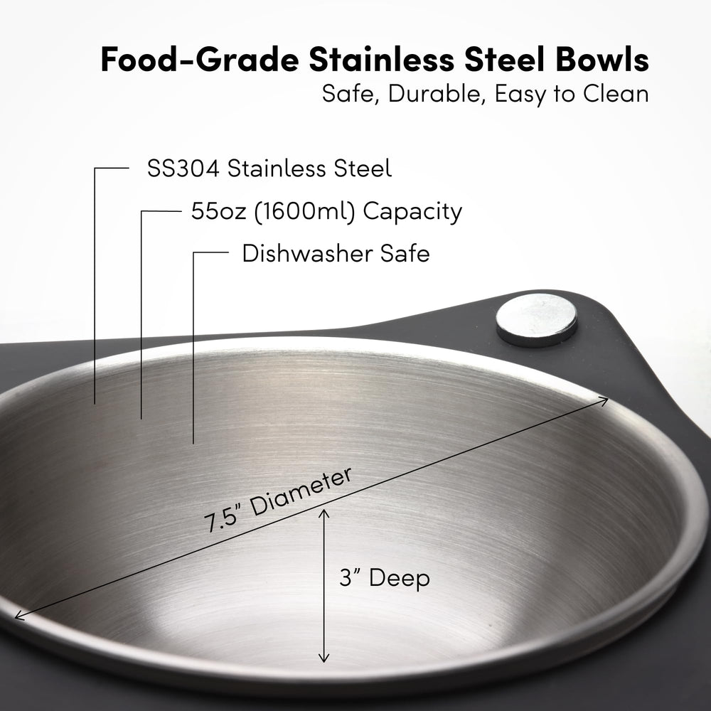 xympo non-slip-base keeps bowls steady during busy mealtimes