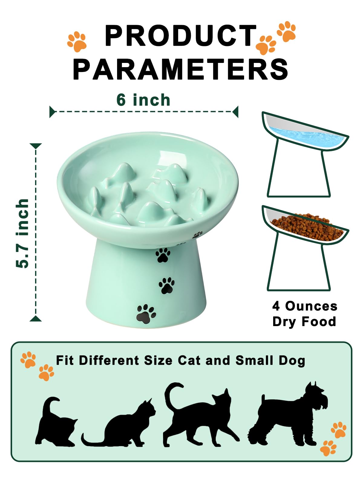 Y YYHY raised fishbone design engages cats during meals.