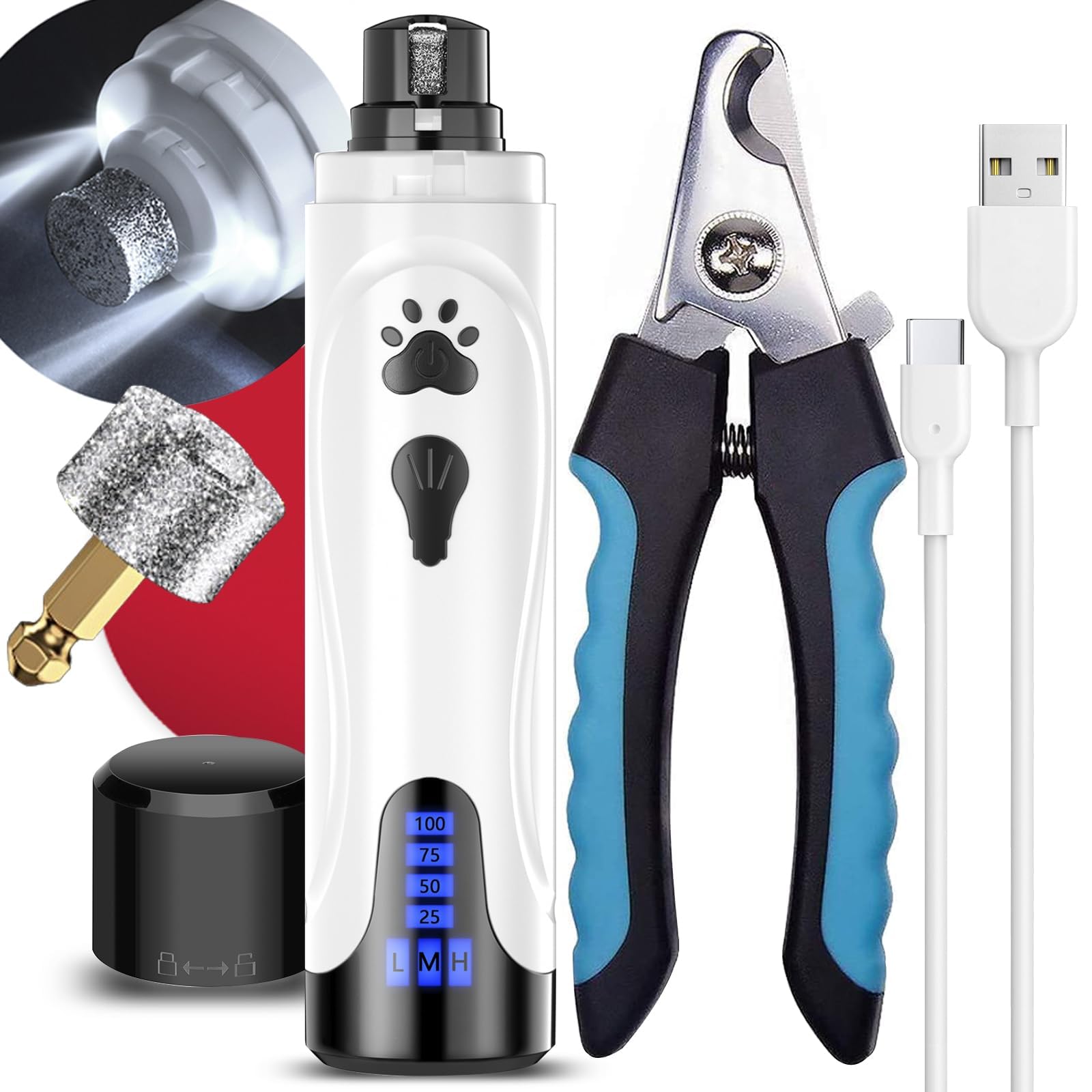 YABIFE dog-nail-trimmer-kit-light enables precise at-home grooming.