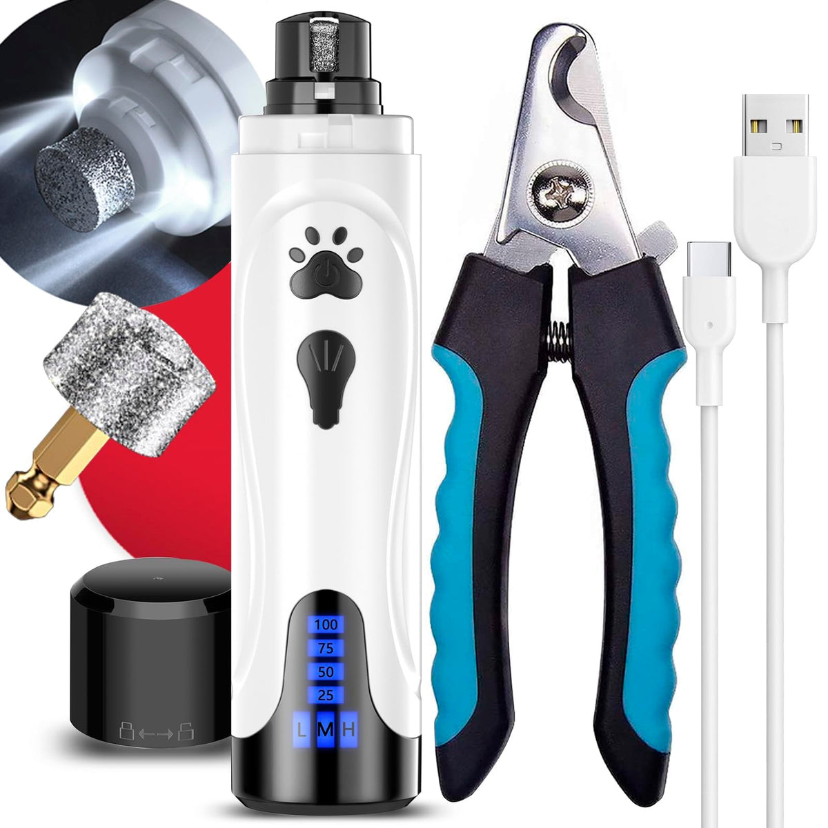 YABIFE dog-nail-trimmer-kit-light enables precise at-home grooming.