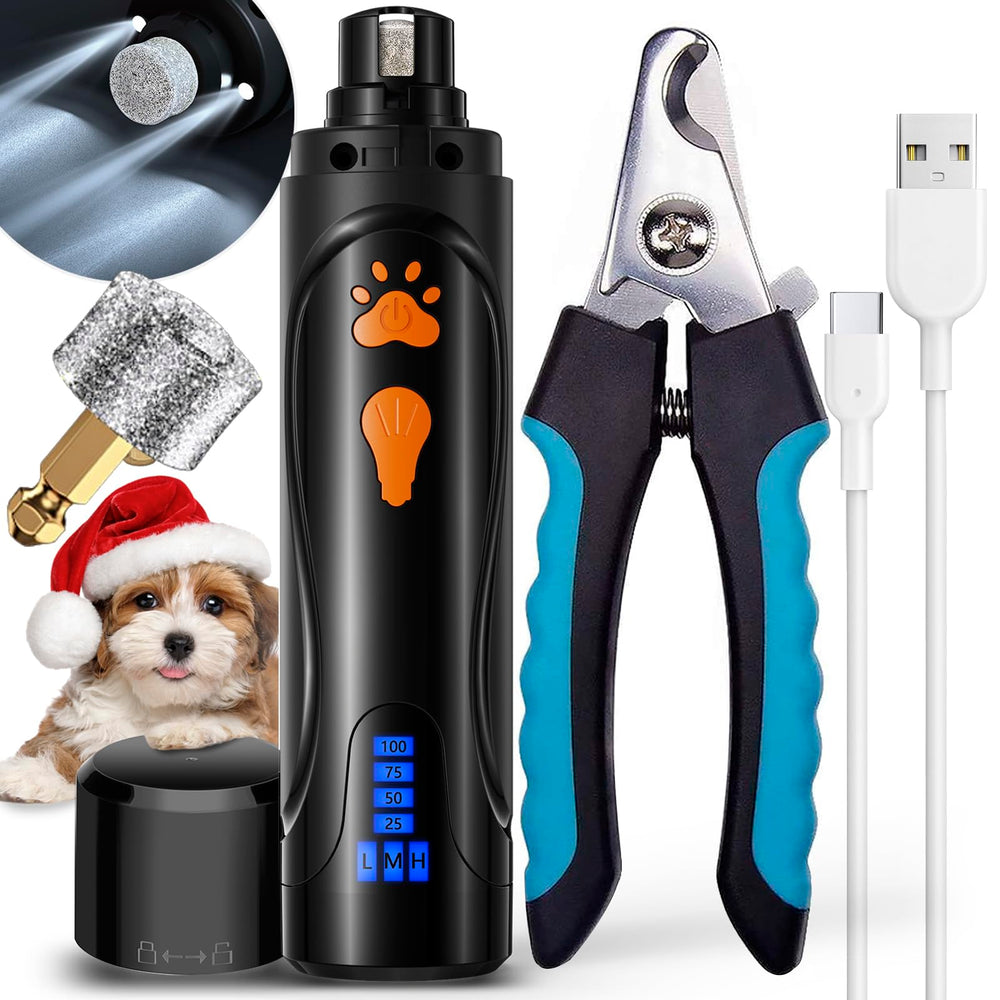 YABIFE dog nail trimmers kit with LED light aiding quick visibility during grooming