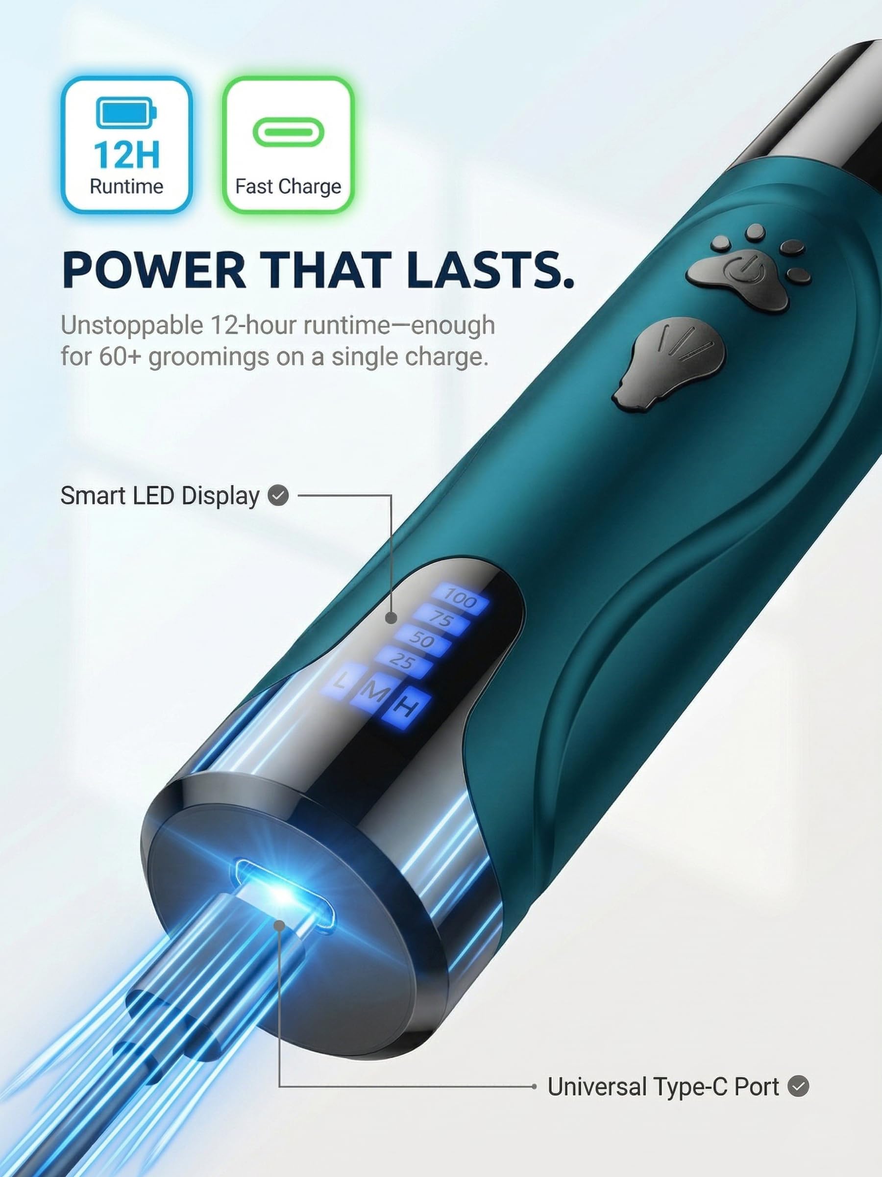 YABIFE low-vibration nail care to reduce stress during home sessions.