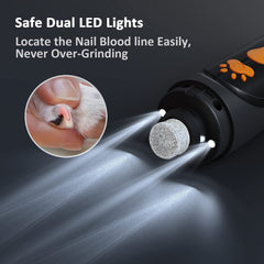 YABIFE quiet dog nail grinder operating calmly during grooming
