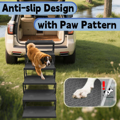 YACONA foldable dog stairs save space for travel and storage