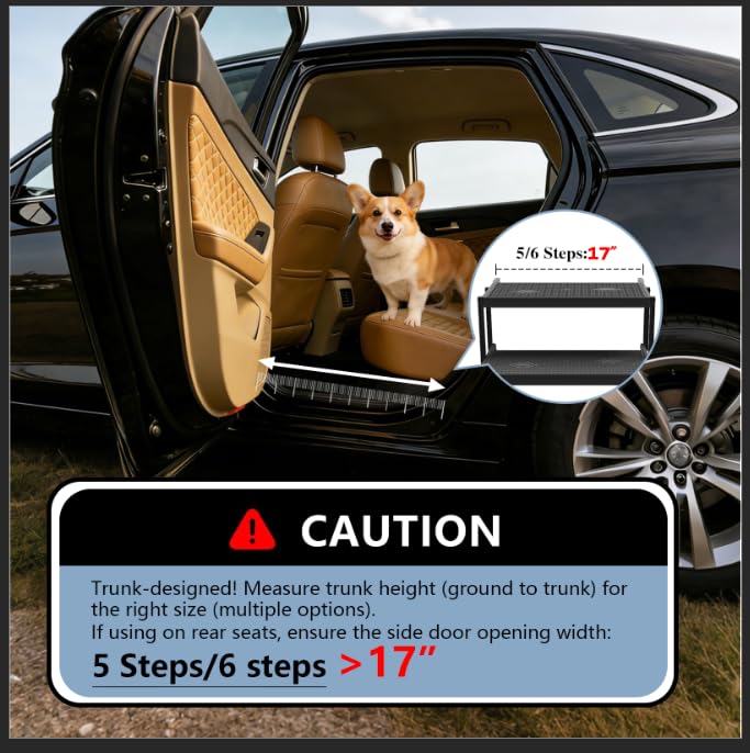 YACONA dog stairs for car easy car entry for pets