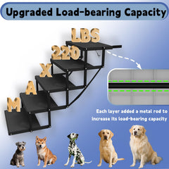 YACONA dog stairs for car folded compact, space saving storage