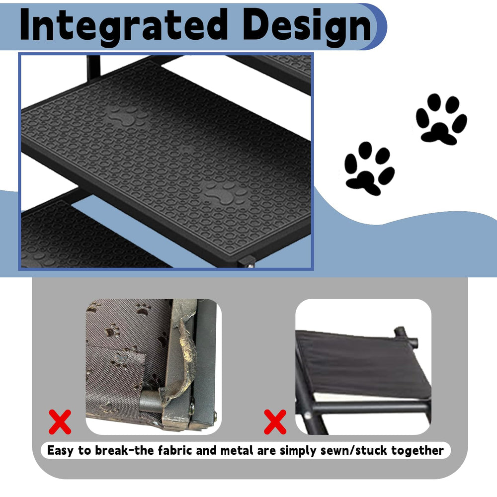 YACONA dog stairs for car steel reinforcement under steps, added strength