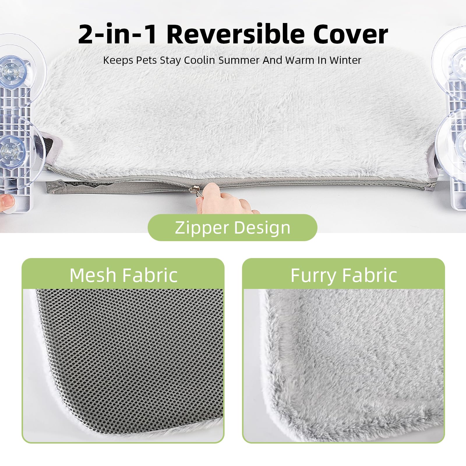 YACVRLT gray material closeup emphasizing claw-resistant fabric and longevity.