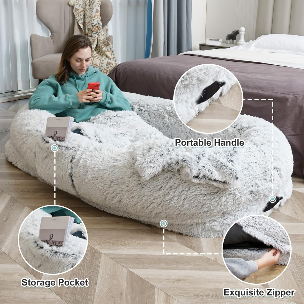 YAEM Human Dog Bed non-slip bottom provides stable lounging