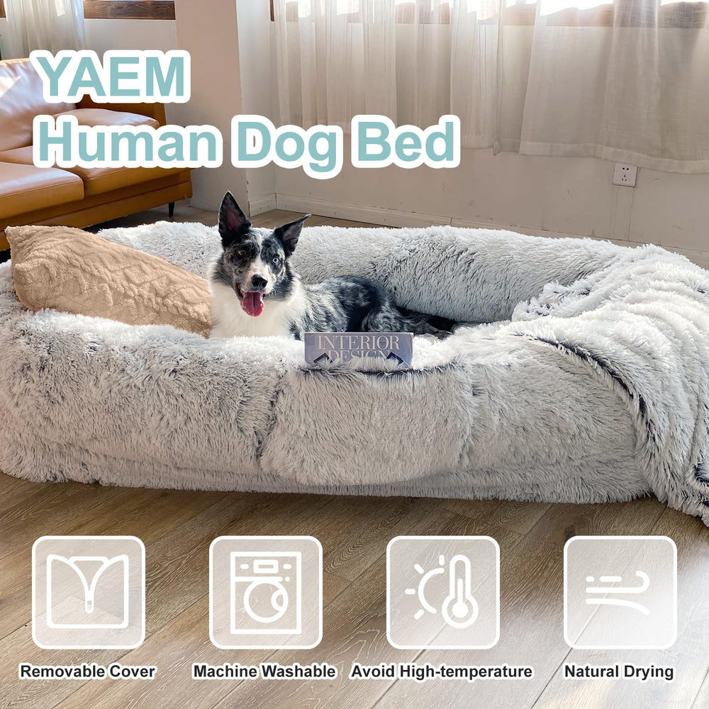YAEM Human Dog Bed removable cover for easy cleaning