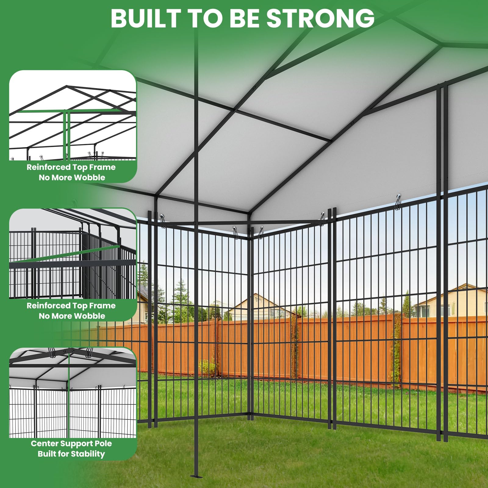 Yafylly kennel double-lock system adds security to outdoor play