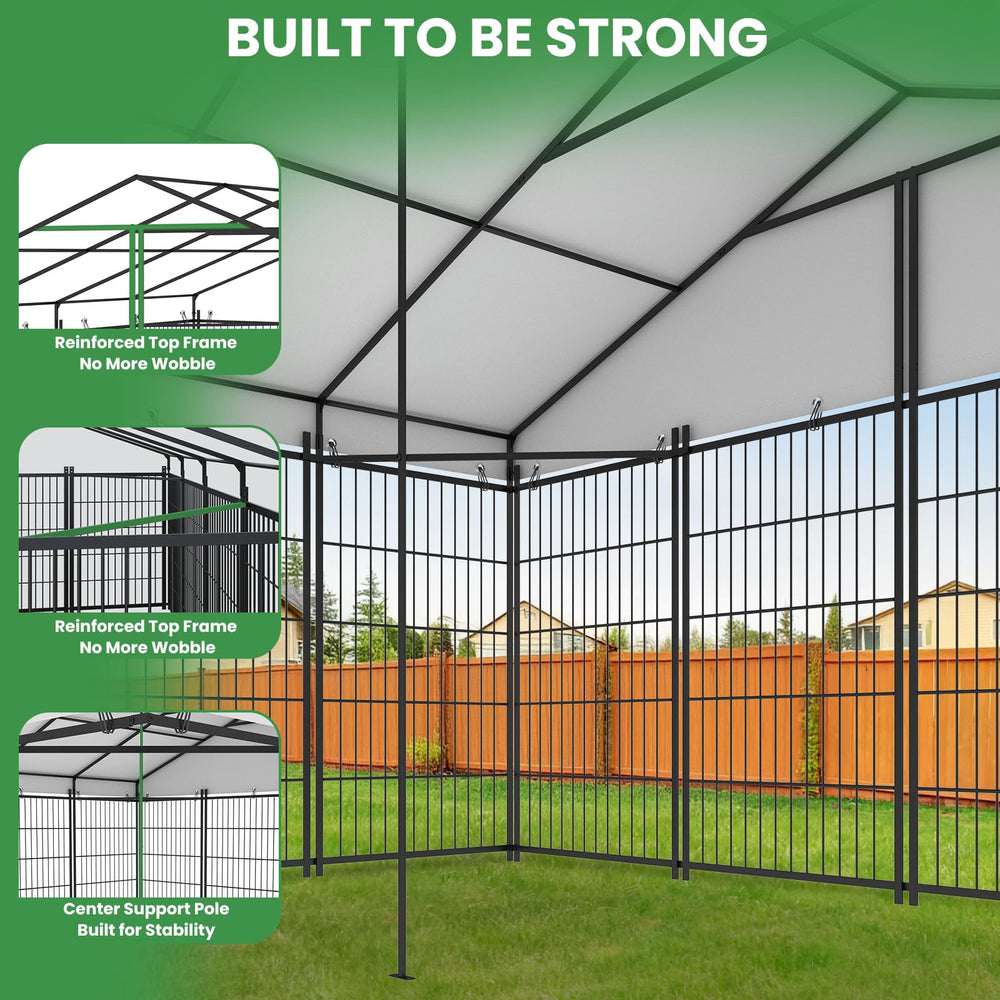 Yafylly kennel double-lock system adds security to outdoor play