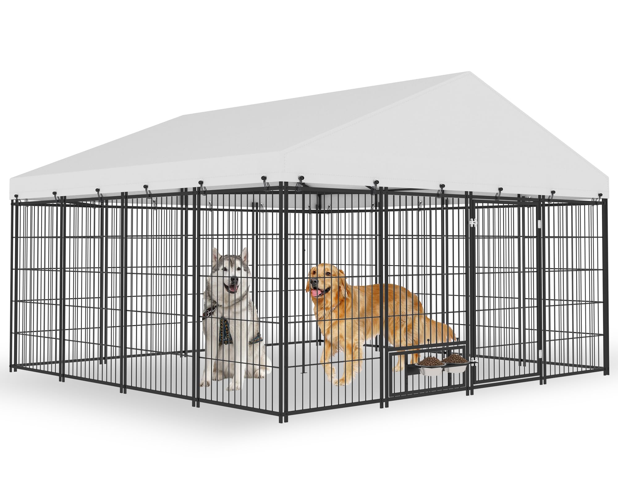 Yafylly kennel with roof structure enhances stability and shelter for large dogs