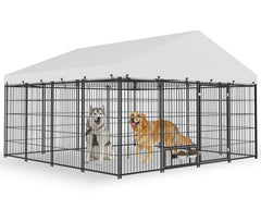 Yafylly kennel with roof structure enhances stability and shelter for large dogs