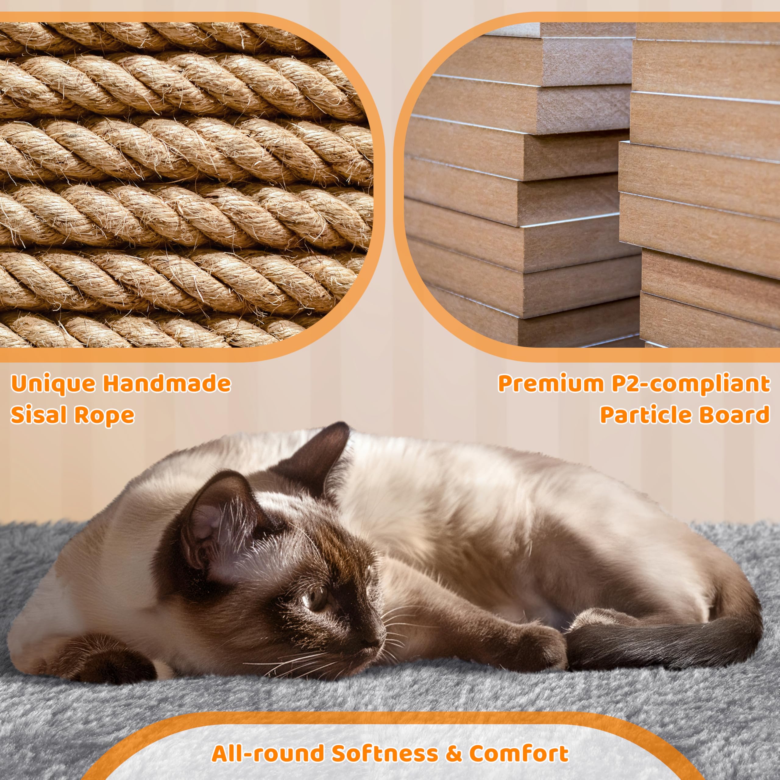 Yaheetech cat tower accommodates 2–3 cats