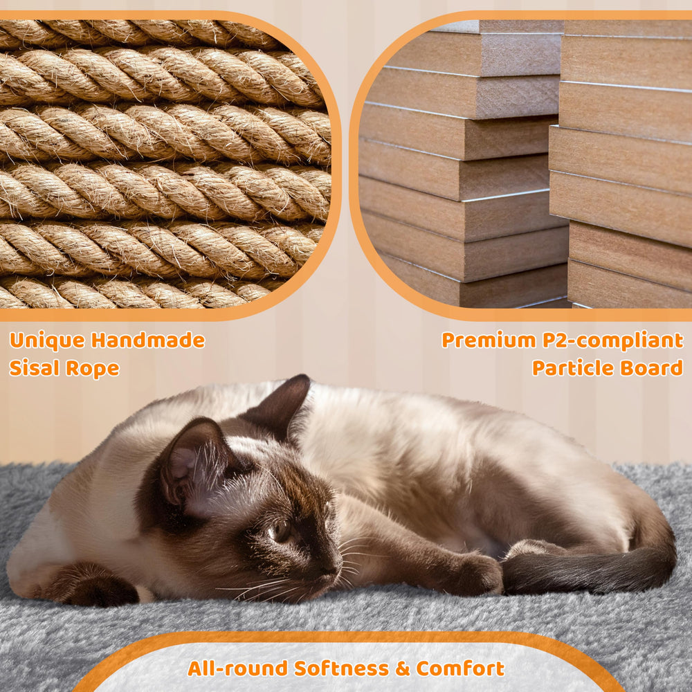 Yaheetech cat tower accommodates 2–3 cats