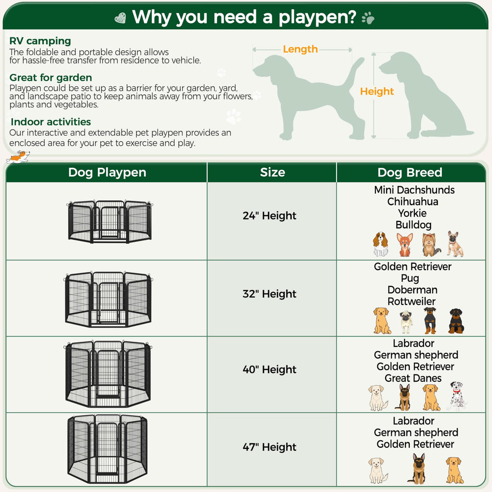 Yaheetech foldable dog pen easy setup for travel and camping