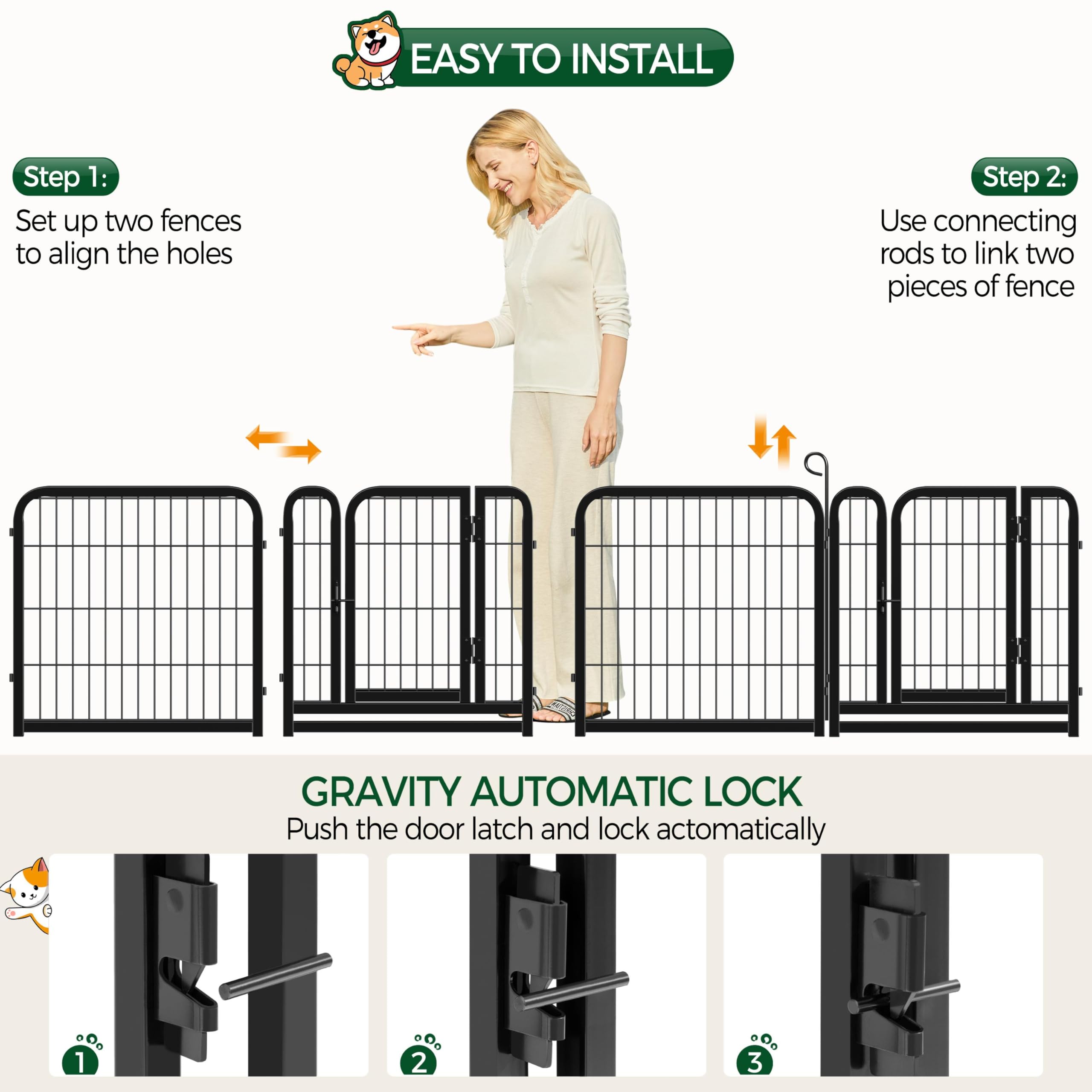 Yaheetech pet enclosure smooth edges safety