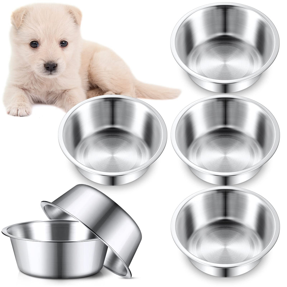 Yahenda 6-pack stainless steel bowls for daily feeding and easy replacements.