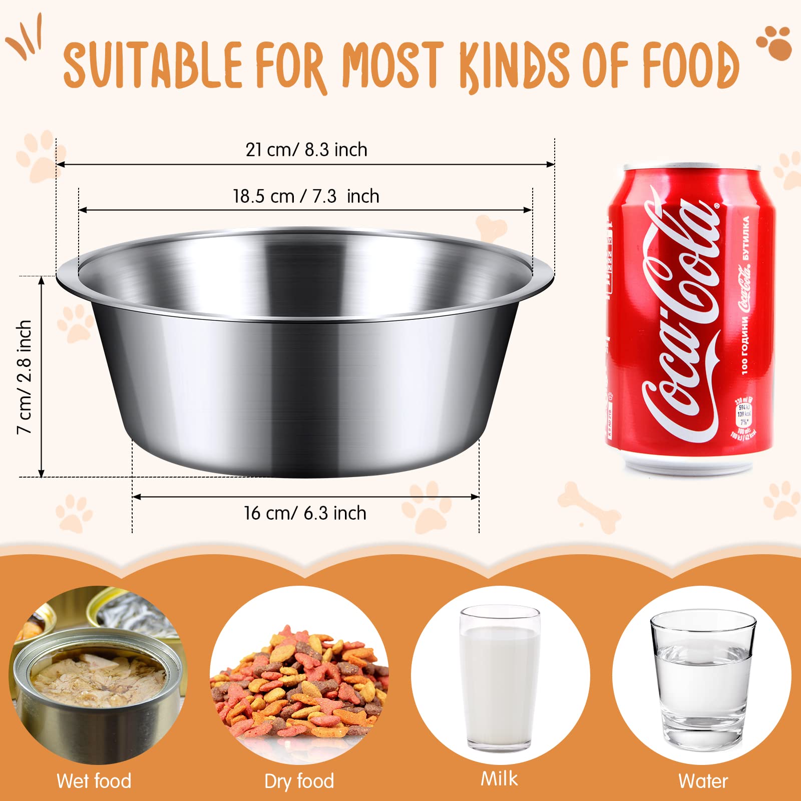 Dishwasher-safe metal dog bowls from Yahenda simplify cleaning after meals.