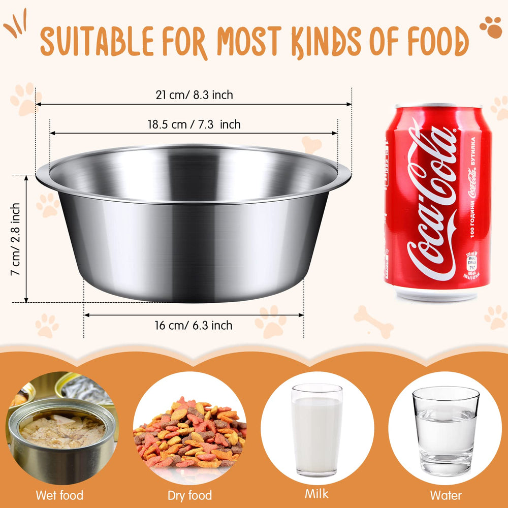 Dishwasher-safe metal dog bowls from Yahenda simplify cleaning after meals.