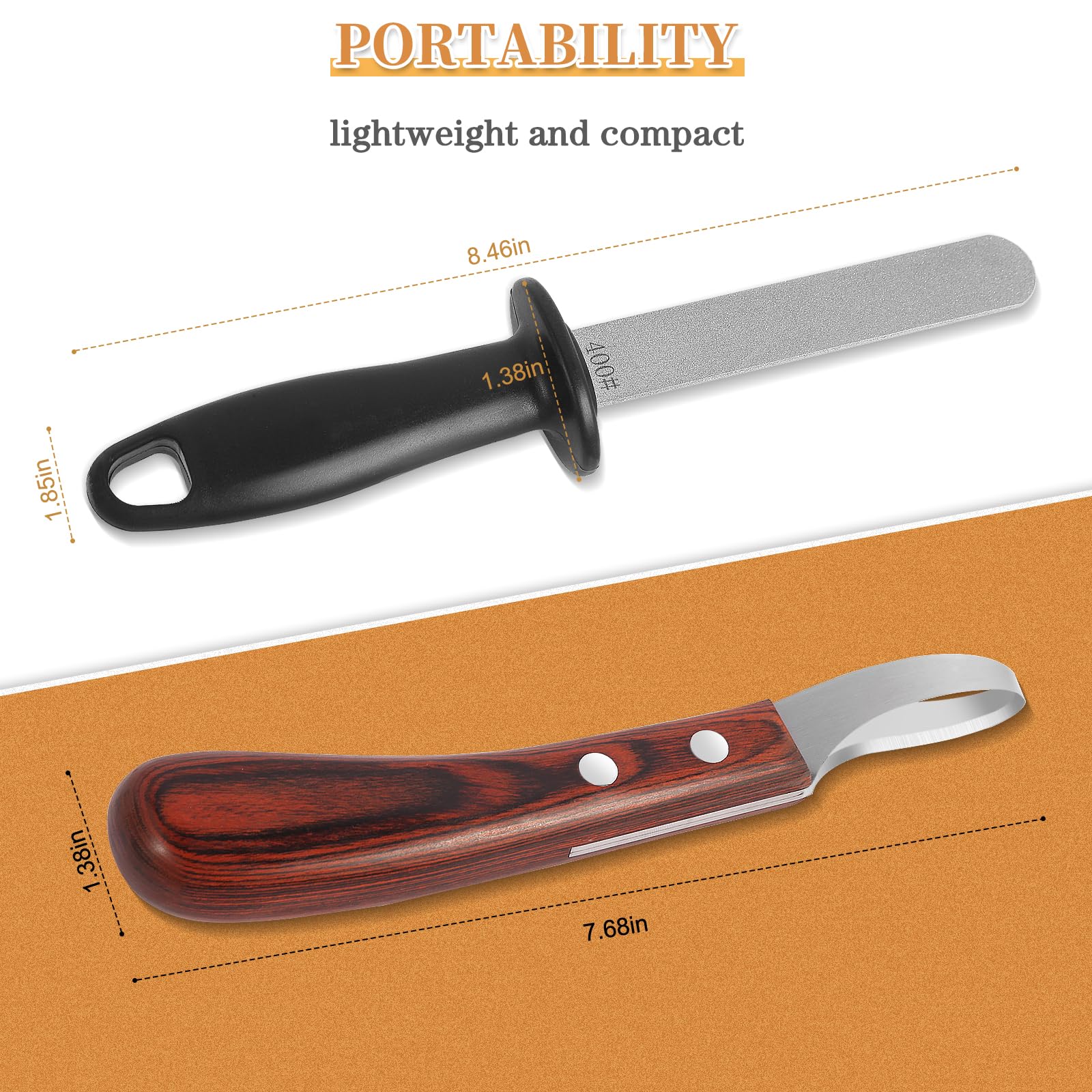 YAHIKI hoof knife ergonomic grip supports steady trimming and reduced fatigue.