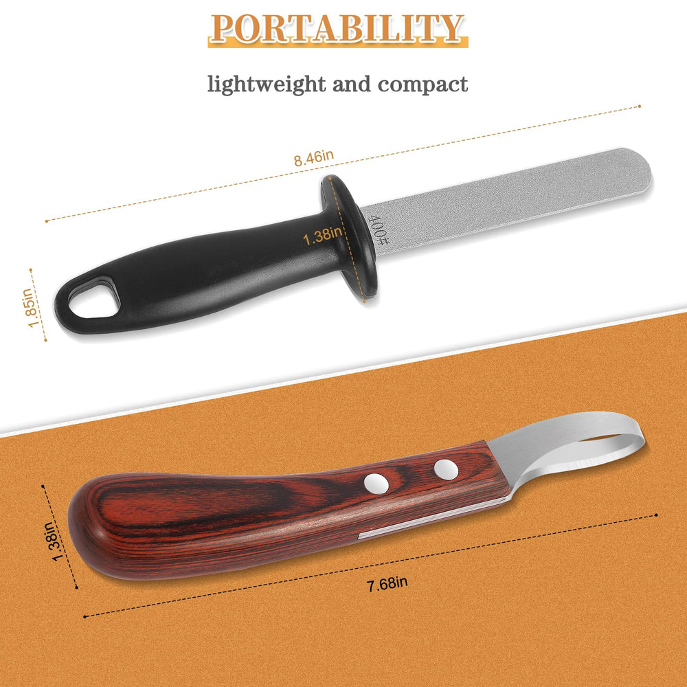 YAHIKI hoof knife ergonomic grip supports steady trimming and reduced fatigue.