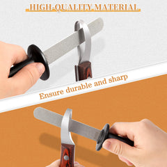 YAHIKI hoof knife with built-in sharpener ensures edge readiness for quick on-site touch-ups.