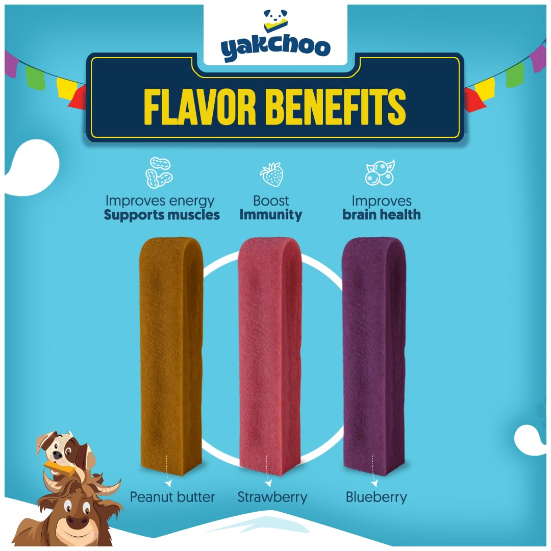 Yakchoo Himalayan Yak Chews Strawberry Bar; vitamin C and tasty chew experience.