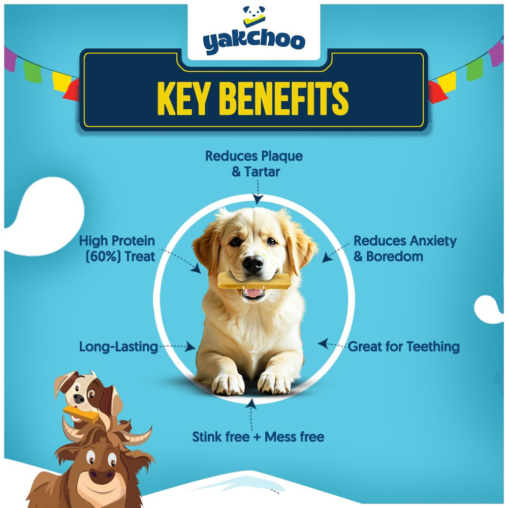 Yakchoo odorless chews emphasize clean, mess-free playtime.