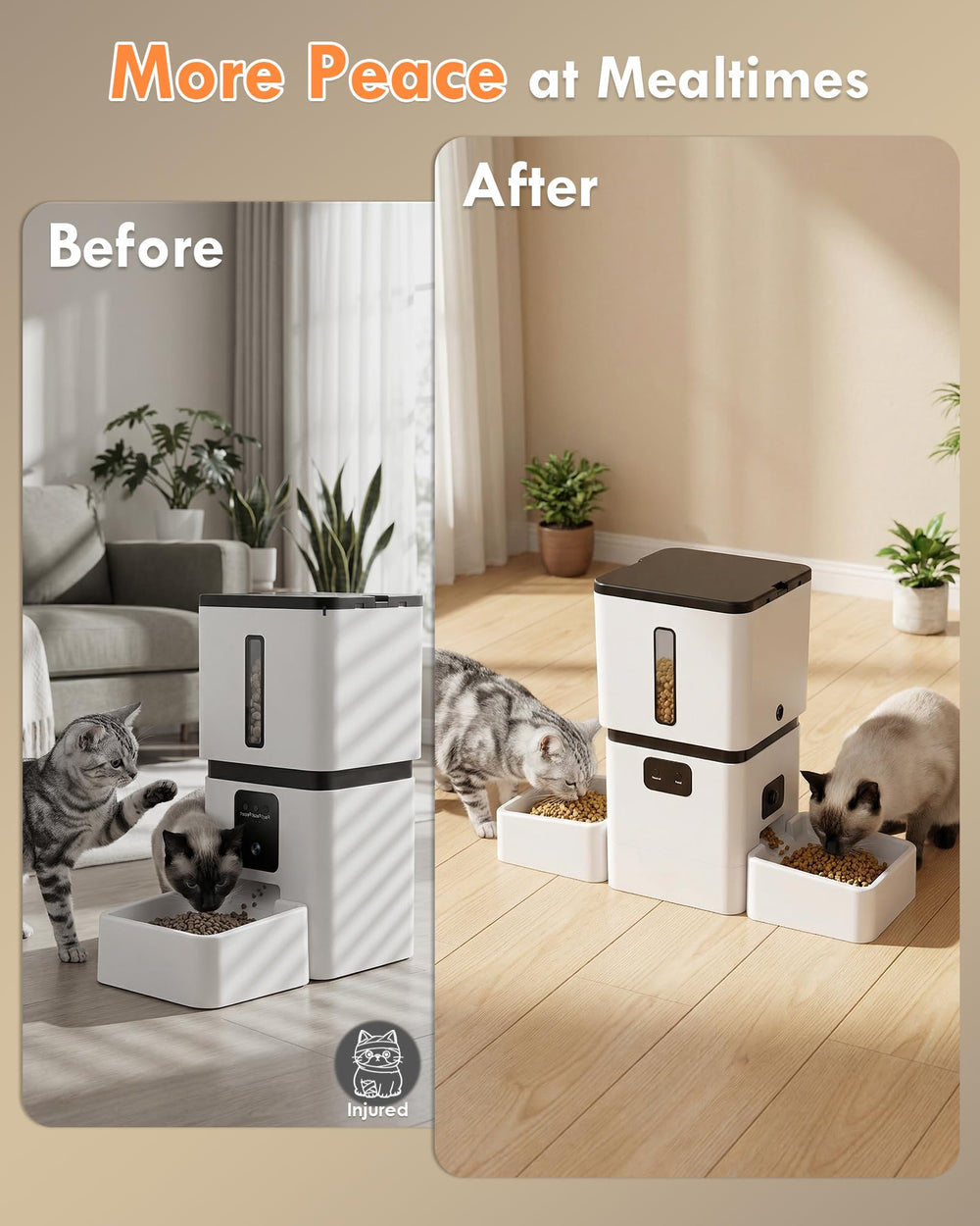Yakry feeder live video view with two-way audio for pet reassurance.