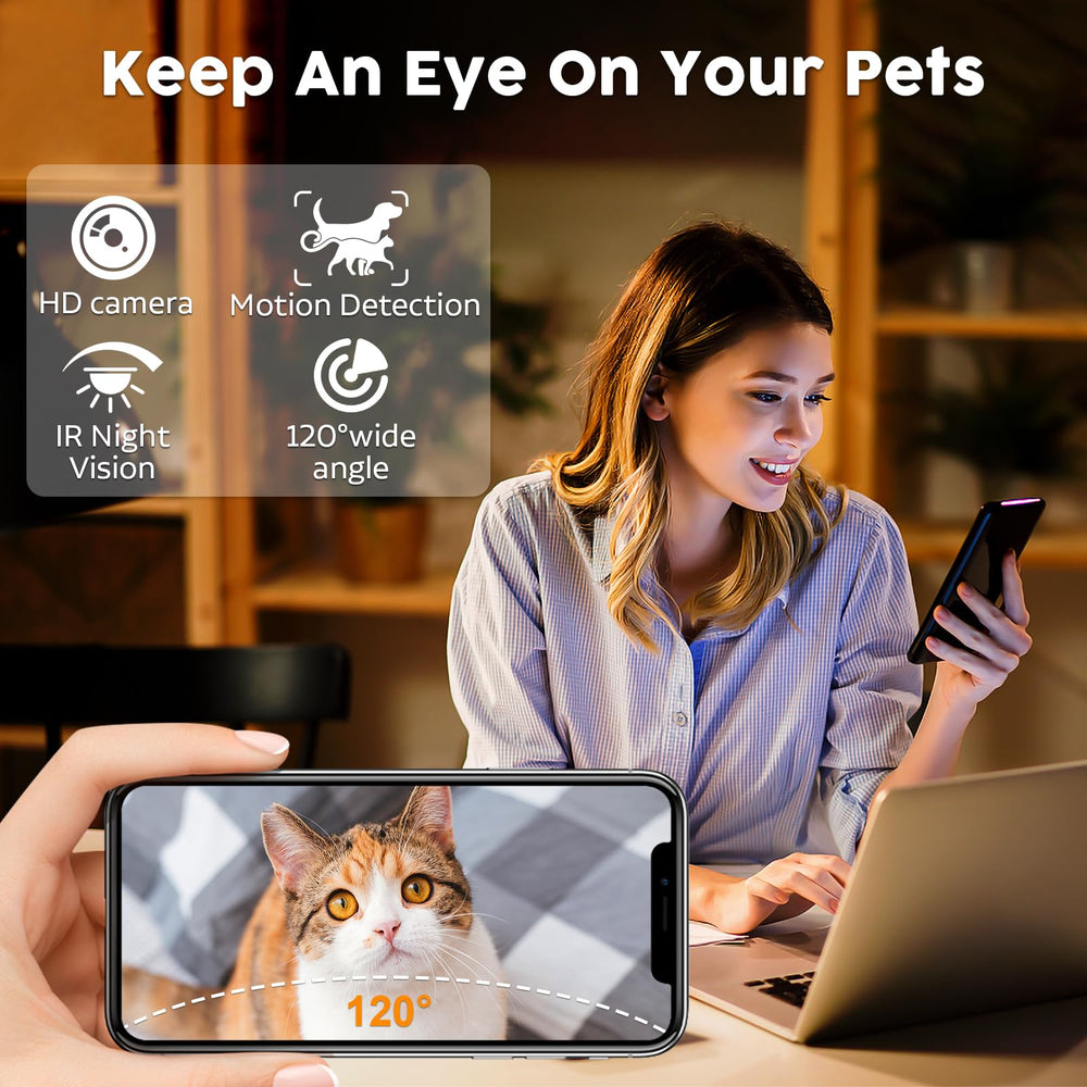 Yakry feeder 1080p camera with night vision monitoring your pet
